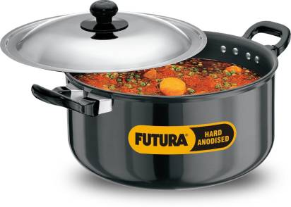 Hawkins Futura Hard Anodised Cook-n-Serve Stewpot 5 L with Lid (AST50) | Grocsy