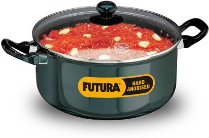 Hawkins Futura Hard Anodized Stewpot 24 cm Diameter 5 L with Lid (AST50G) | Grocsy