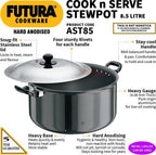 Hawkins Futura Cook n Serve Stewpot 28 cm Diameter 8.5 L with Lid (AST85) | Grocsy
