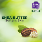 BoroPlus Antiseptic And Moisturising Bathing Neem Soap With Neem, Tea Tree, Aloe Vera & Shea Butter | Grocsy