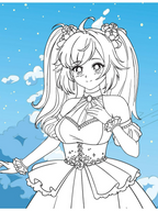 Dreamland Publications Colour Your Own Manga Book 1 With Free Manga Colouring Poster For Kids | Grocsy
