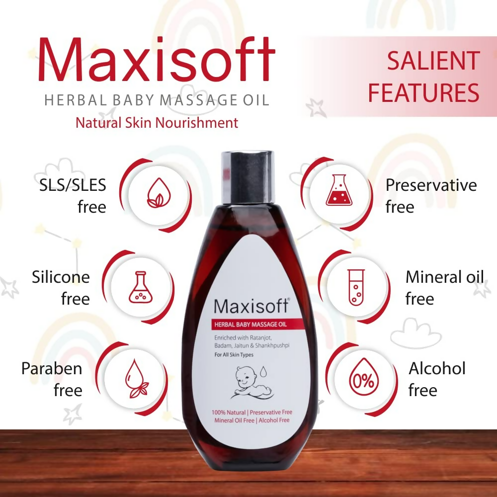 Maxisoft Herbal Baby Massage Oil | Grocsy