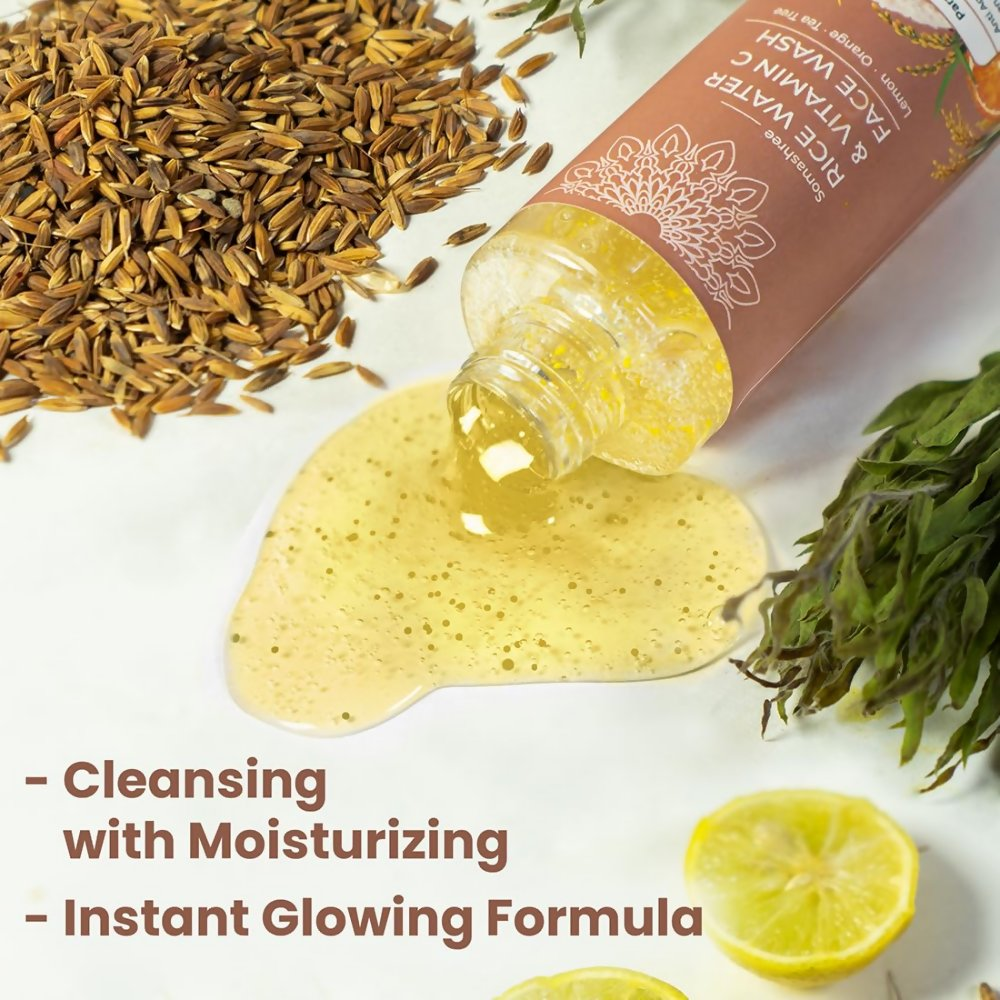 Pureus Herbals Somashree Rice Water & Vitamin C Face Wash | Grocsy
