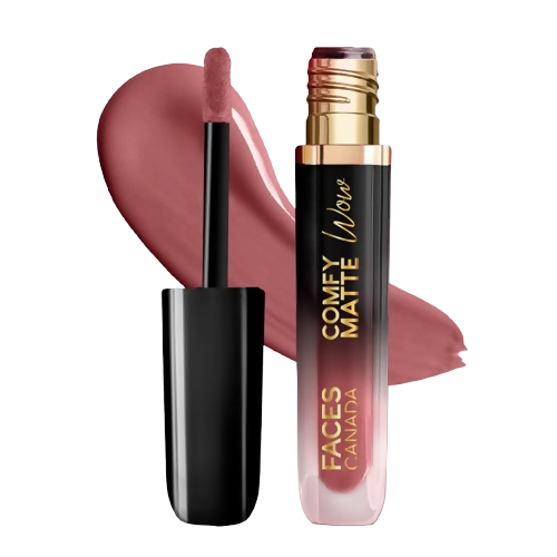 Faces Canada Comfy Matte Wow Liquid Lipstick - Tea Rose 12 | Grocsy