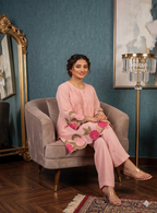 Teeya Creation Women's Lavender Embroidered Kurti Set | Grocsy