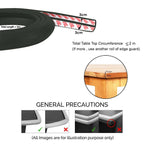 Safe-O-Kid Unique High Density L-Shaped 2 Mtr Long Large 1 Edge Guard Strips - Black | Grocsy