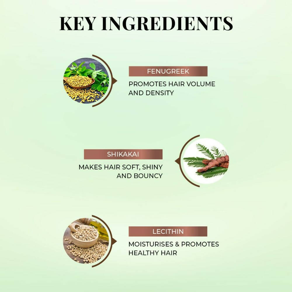 Just Herbs Volumising Shampoo With Fenugreek and shikakai | Grocsy