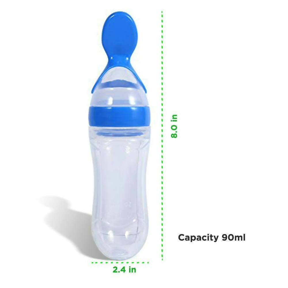 LuvLap Feeding Spoon with Squeezy food Grade Silicone Feeder bottle | Grocsy