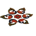 Kundan HandiKrafts MDF Designer Peacock Rangoli With Paper Mache Work | Grocsy