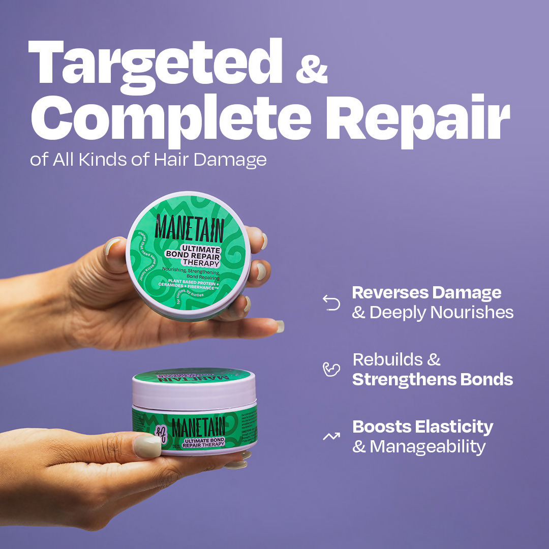 Manetain Ultimate Bond Repair Therapy - Hydrates Strengthens & Restores Damaged Hair | Grocsy