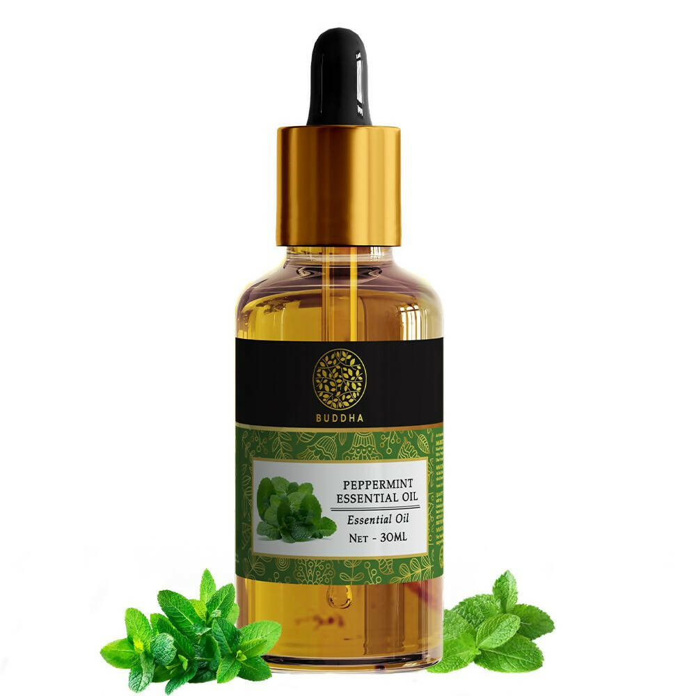 Buddha Natural Peppermint Pure Essential Oil - For Relieves Stress and Anxiety | Grocsy