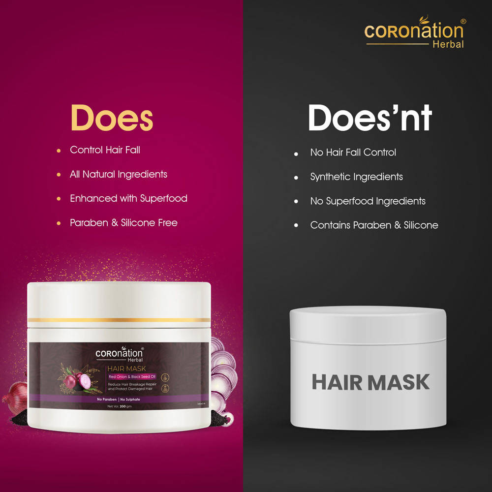 Coronation Herbal Red Onion & Black Seed Oil Hair Mask | Grocsy