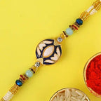 Meenakari Rakhi & Ferrero Rocher Printed Box | Grocsy