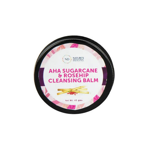 Nature's Destiny AHA Sugarcane & Rosehip Cleansing Balm | Grocsy