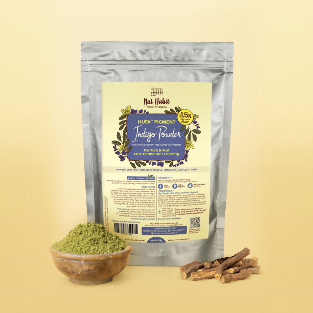 Nat Habit Hufa Pigment Indigo Powder Natural Hair Color | Grocsy