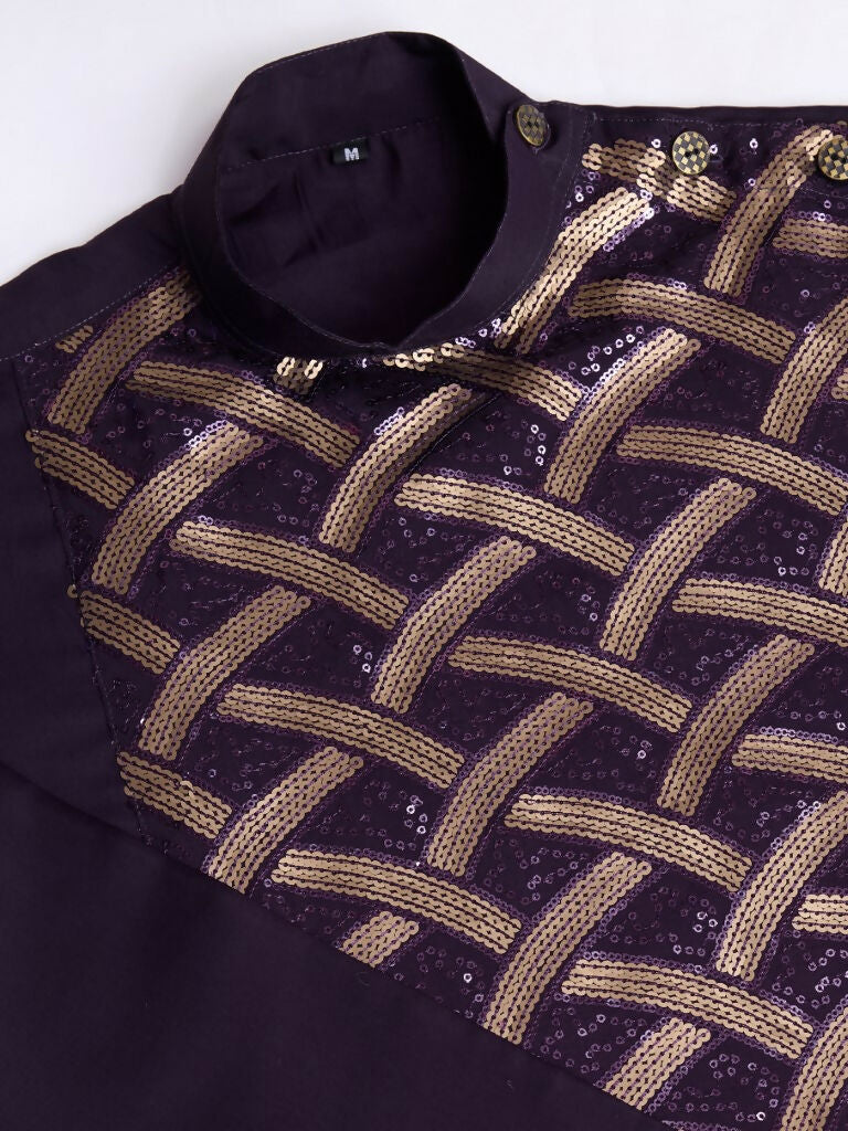 Vastranavya Traditional Festival Wear Pure Silk Thread & Sequence Embroidered Work Kurta | Grocsy