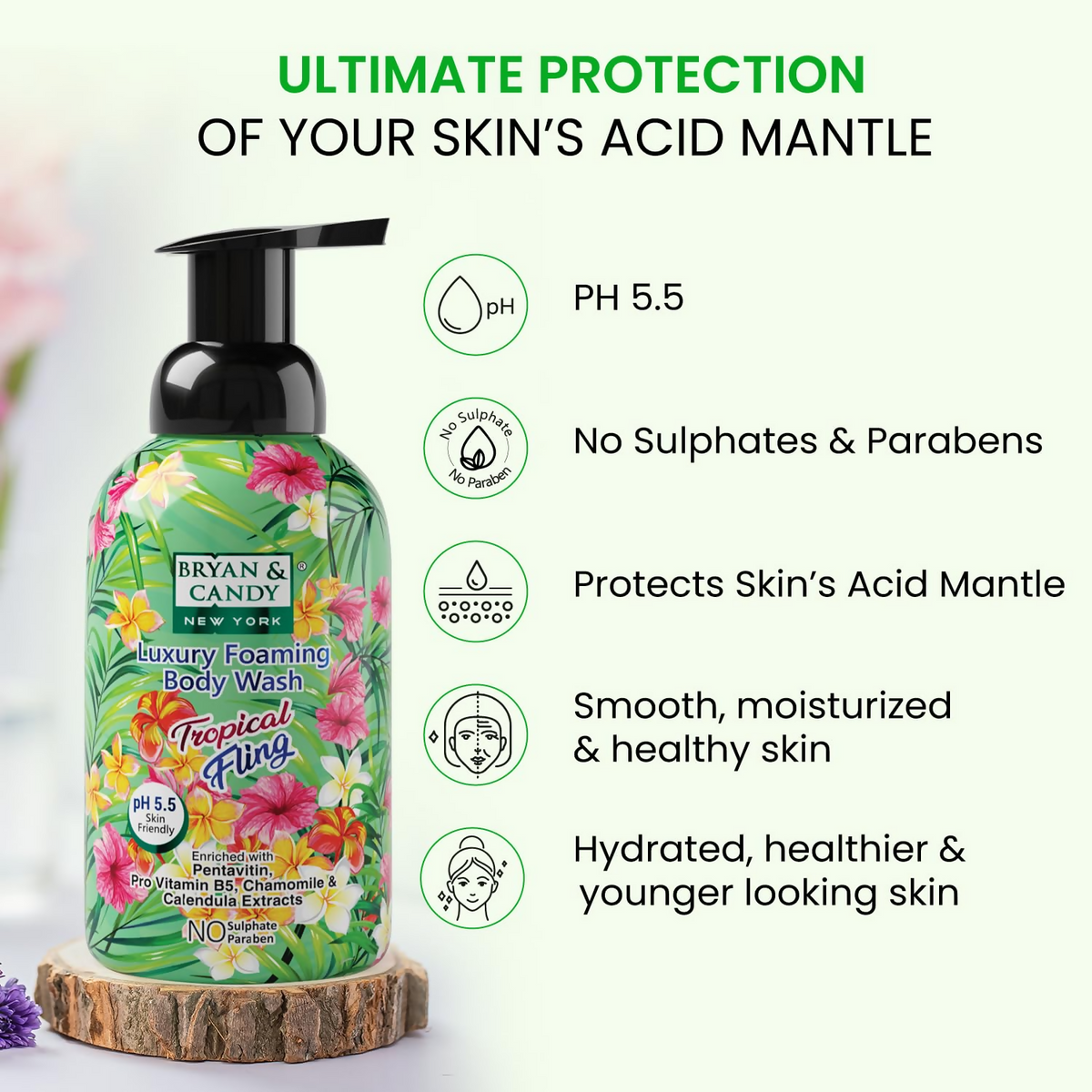 Bryan & Candy Luxury Foaming Body Wash - Tropical Fling | Grocsy