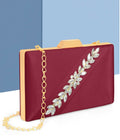 Joban Fashion Luxurious Satin Evening Clutch With Detachable Chain Strap - Pink | Grocsy