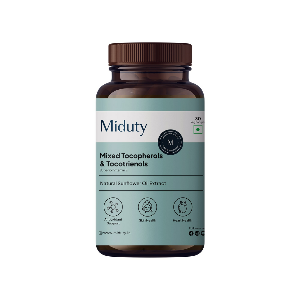 Miduty by Palak Notes Mixed Tocopherols & Tocotrienols Capsules | Grocsy