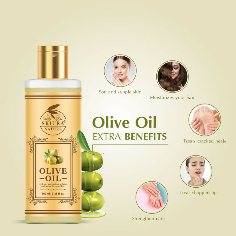 Skiura Nature Olive Oil For Anti Hair Fall, Thick Hair & Fast Hair Growth | Grocsy
