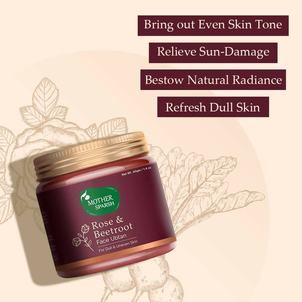 Mother Sparsh Rose and Beetroot Face Ubtan Powder | Grocsy