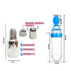 Goodmunchkins Stainless Steel Feeding Bottle, Food Feeder & Fruit Feeder Combo for Baby-(Blue-Yellow, 150ml) | Grocsy