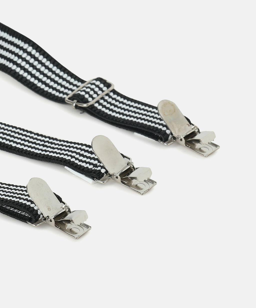 Manet Boys Strip Suspenders - Black | Grocsy