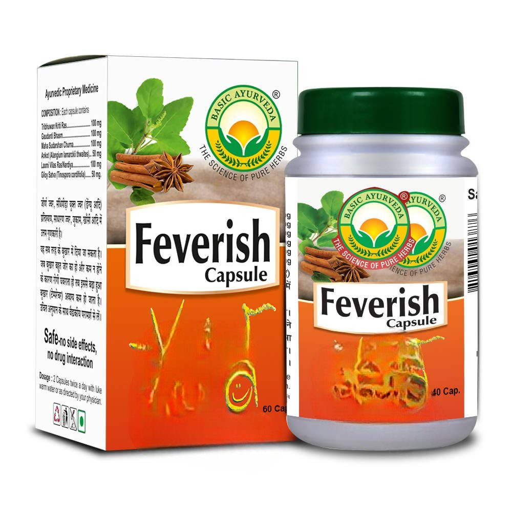 Basic Ayurveda Feverish Capsules | Grocsy
