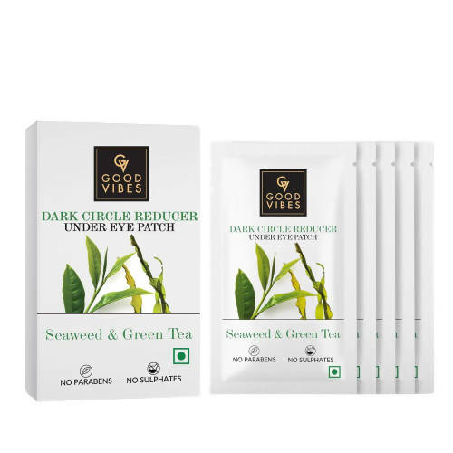 Good Vibes Seaweed & Green Tea Dark Circle Reducer Under Eye Patch | Grocsy