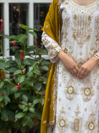 Teeya Creation White Color Chinon Silk Party Wear Trending Palazzo Set | Grocsy
