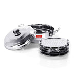 Sumeet Stainless Steel Kadhai Set with Lid and 5 Plates | Grocsy