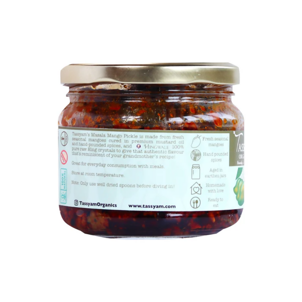Tassyam Organics Mango Masala Pickle | Grocsy