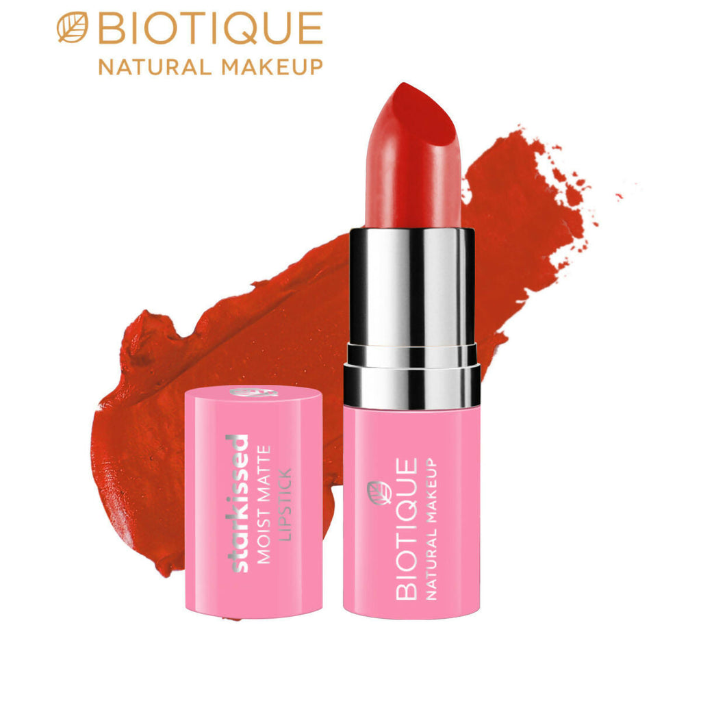Biotique Starkissed Moist Matte Lipstick - Sugar N Spice | Grocsy