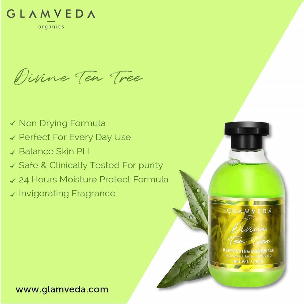 Glamveda Divine Tea Tree Nourishing Body Wash | Grocsy