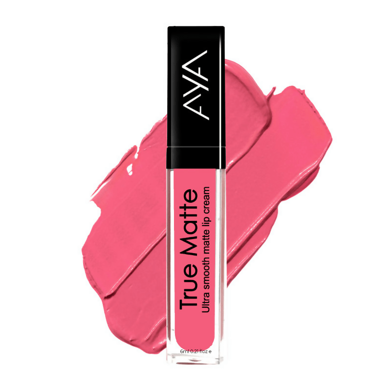 AYA True Matte Liquid Lipstick, Ultra Smooth Matte Lip Cream - 05 Pink | Grocsy