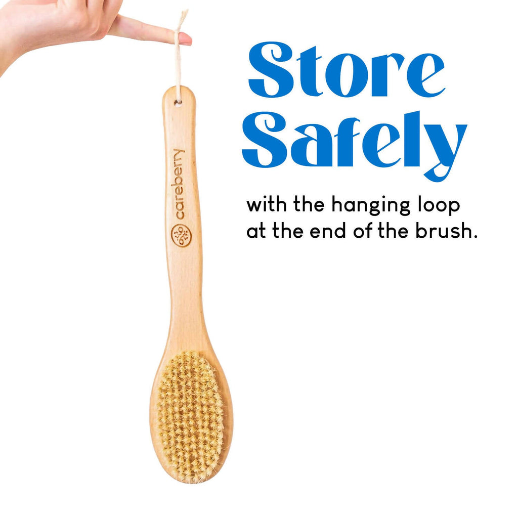 Careberry Dual-Action Bamboo Body Brush | Grocsy