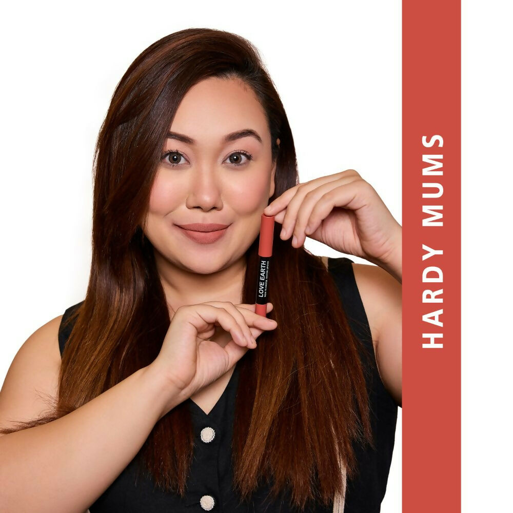 Love Earth Lip Crayon Non-Transfer Lipstick 1.O And Sharpener | Grocsy