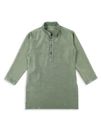 Joban Fashion Kids Island Embroidery Sequence Full Sleeves Kurta, Pyjama Set with Nehru Jacket - Green | Grocsy