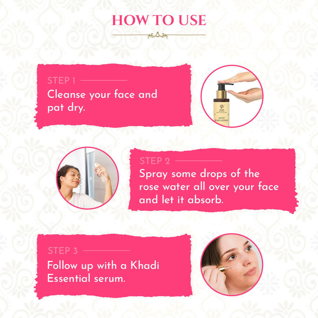 Khadi Essentials 100% Pure Wild Rose Water | Grocsy