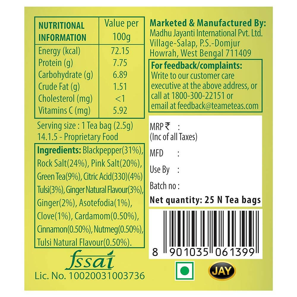 TE-A-ME Cleanse Kadha Green Tea Bags | Grocsy