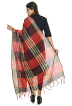 Mominos Fashion Moeza Handloom Cotton Red Tone Dupatta | Grocsy