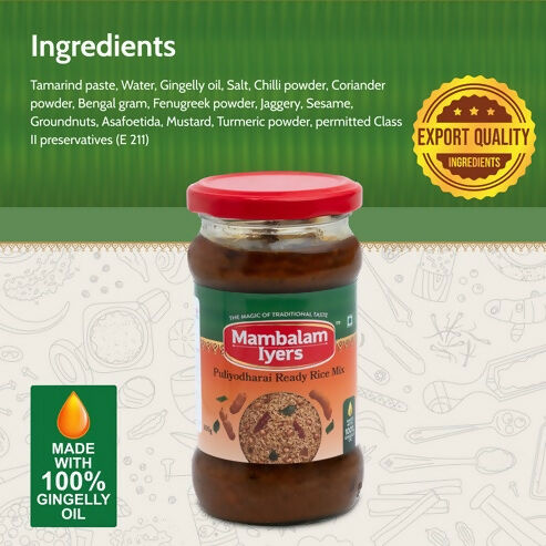 Mambalam Iyers Puliyodharai Ready Rice Mix | Grocsy