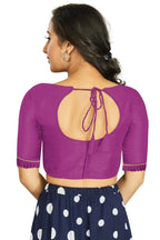 Aastha Fashion Women's Purple Art Silk Designer Party Wear Readymade Blouse | Grocsy