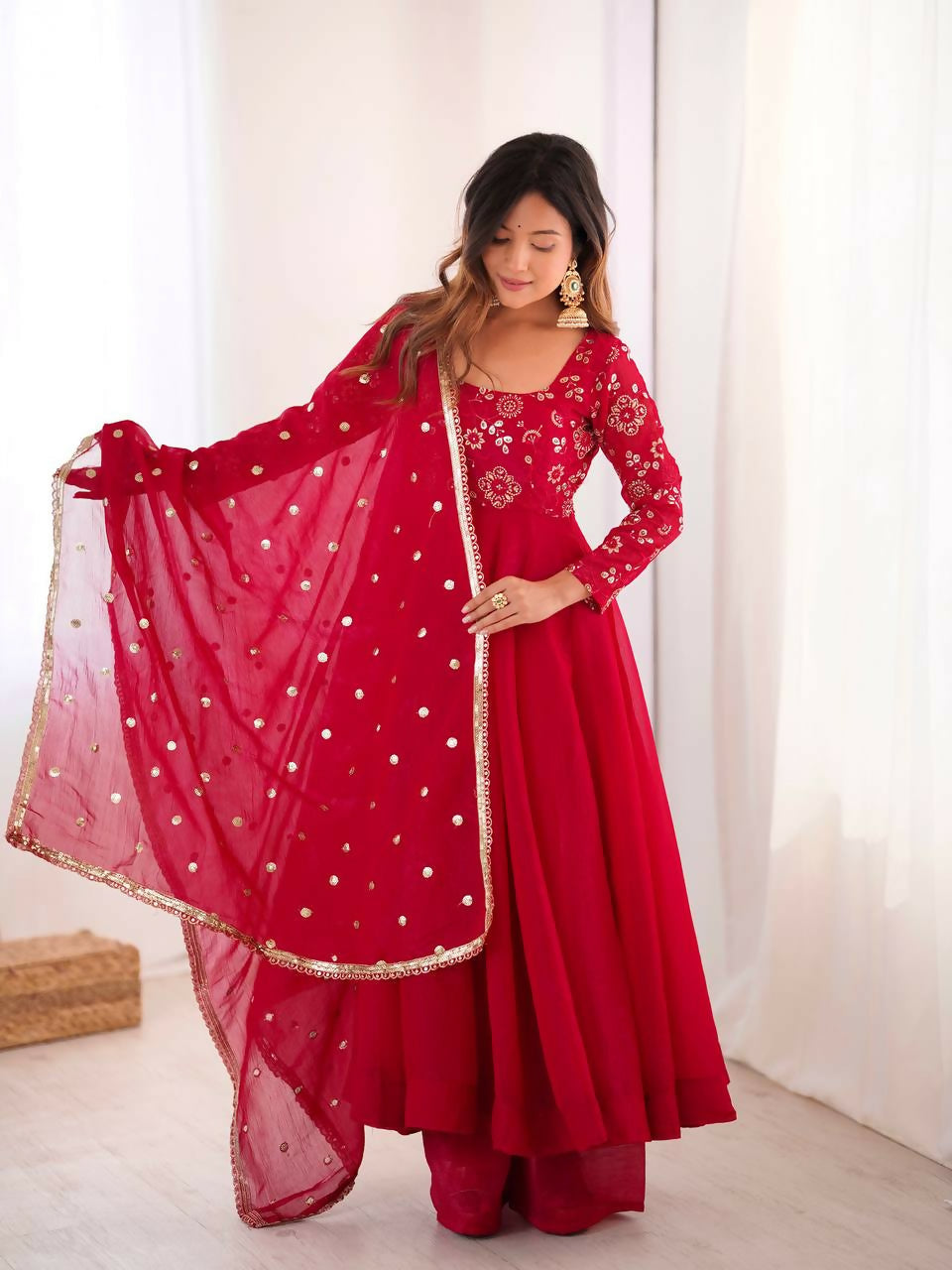 Teeya Creation New Trendy Stylish Real Mirror Work With Lace Border Pink Kurta Set | Grocsy