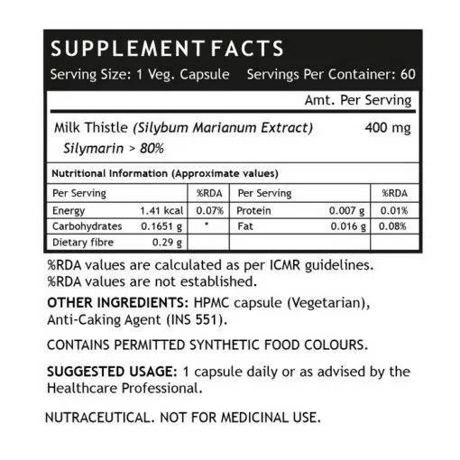Inlife Milk Thistle Capsules | Grocsy