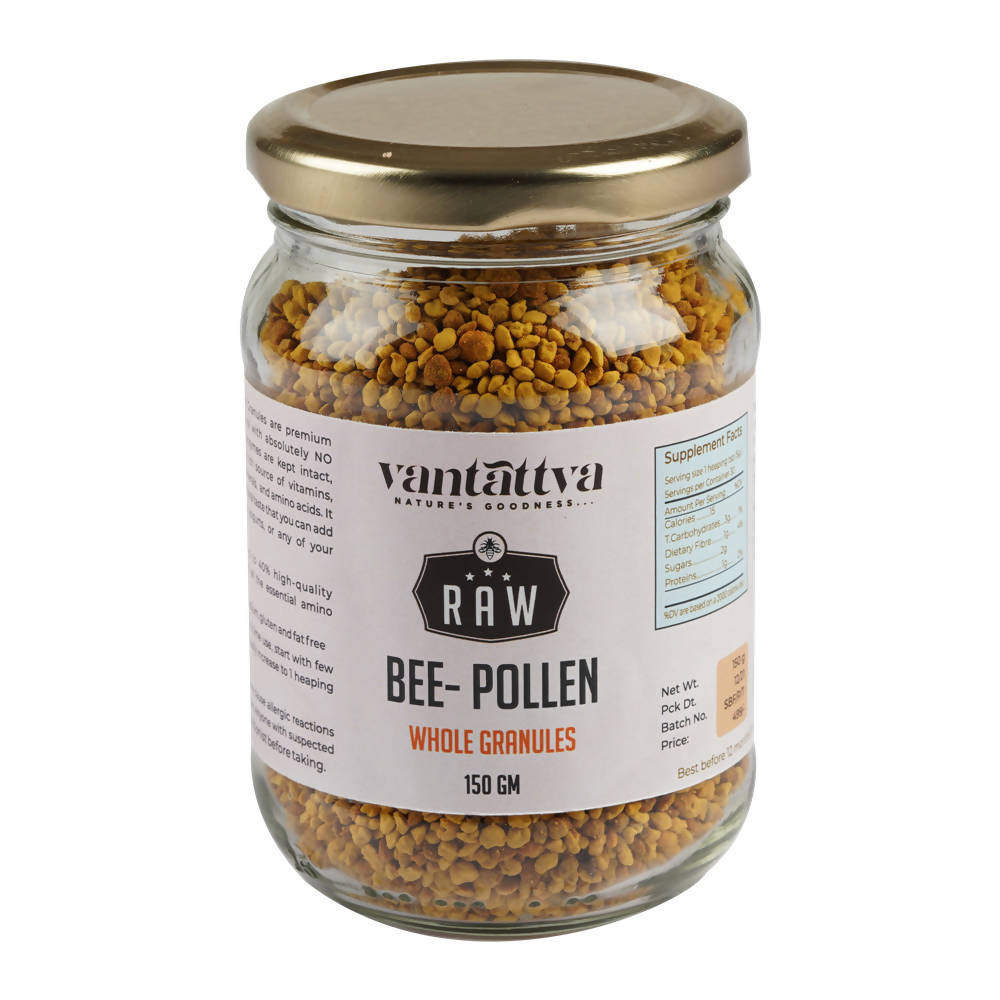 Vantattva Nature's Goodness Raw Bee Pollen Whole Granules | Grocsy