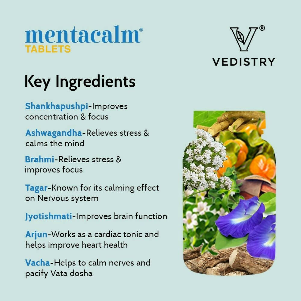 Vedistry Mentacalm Tablets | Grocsy
