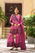 Anaita Rani Pink Chinon Readymade Sharara Suit with Embroidery Work | Grocsy