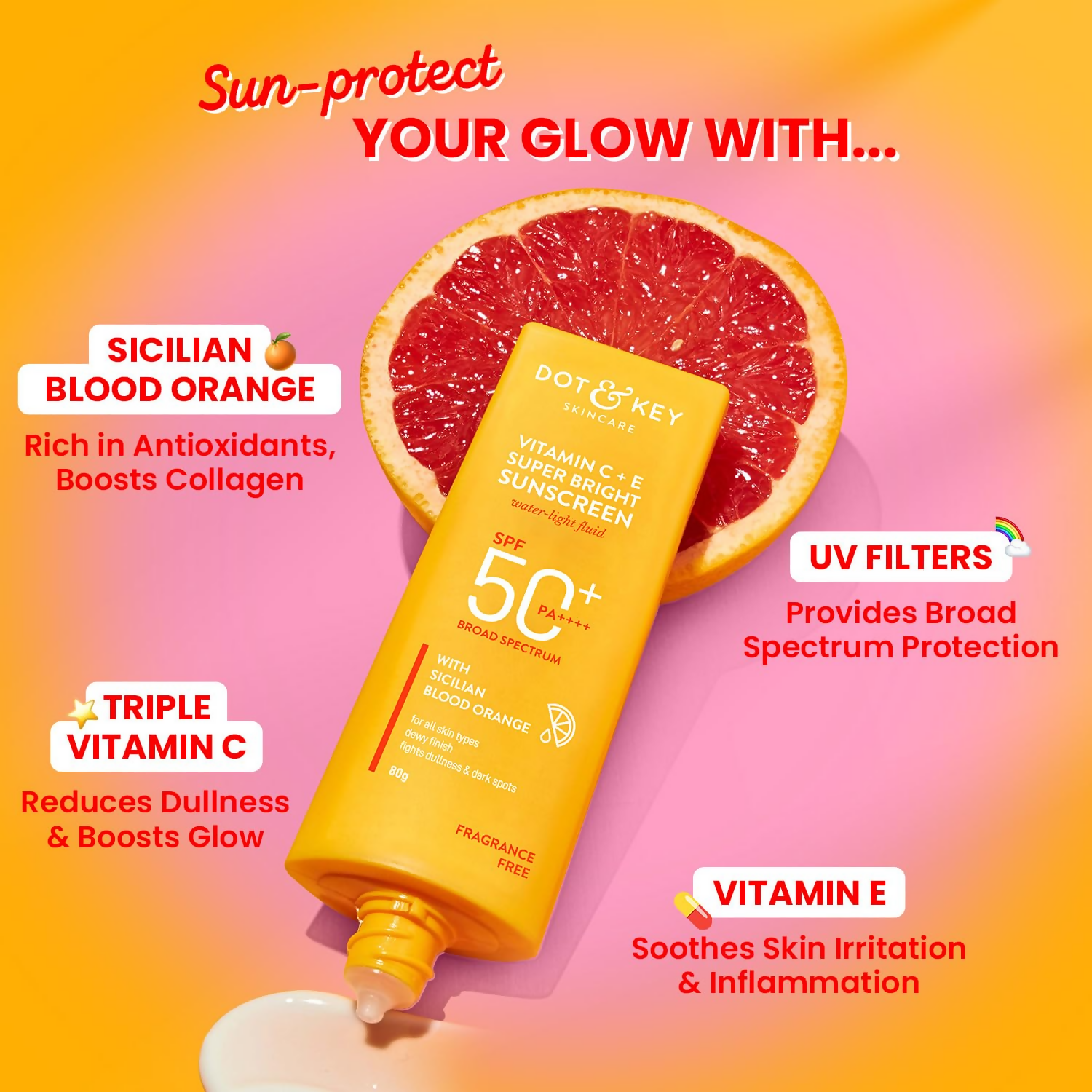 Dot & Key Vitamin C + E Super Bright Sunscreen Spf 50 | Grocsy