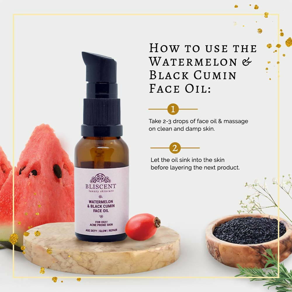 Bliscent Watermelon & Black Cumin Face Oil | Grocsy